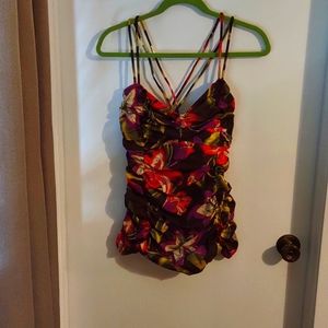 Tropical Escape size 14 bathing suit top